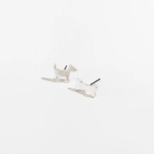 Dog/Bone Stud Buds Earrings by Howard's