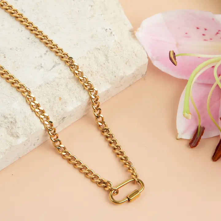 16" Functional Carabiner Necklace Narelle Waterproof Jewelry