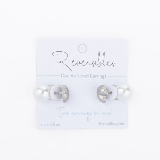 Heart & Pearl Reversible Earrings