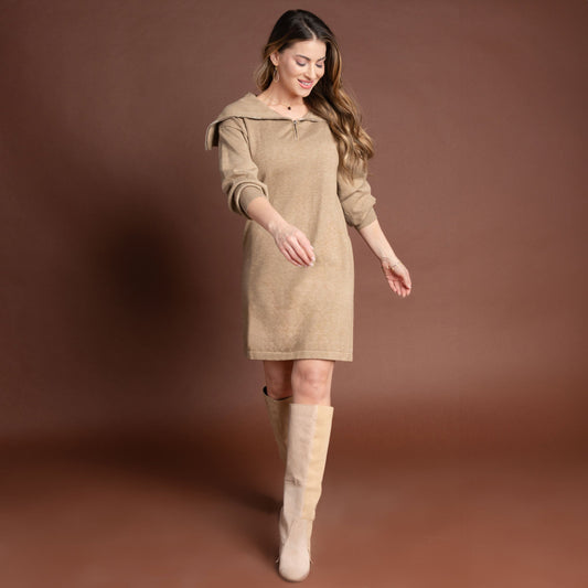 Alessia Quarter Zip Sweatshirt Dress