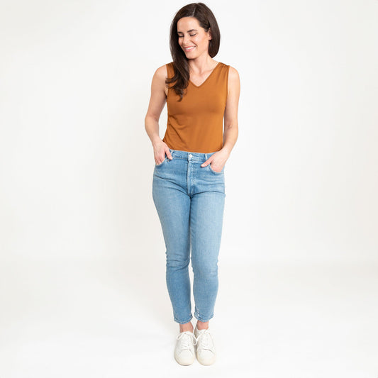 Audrey Reversible Scoop Neck and V-Neck Stretch Tank Top