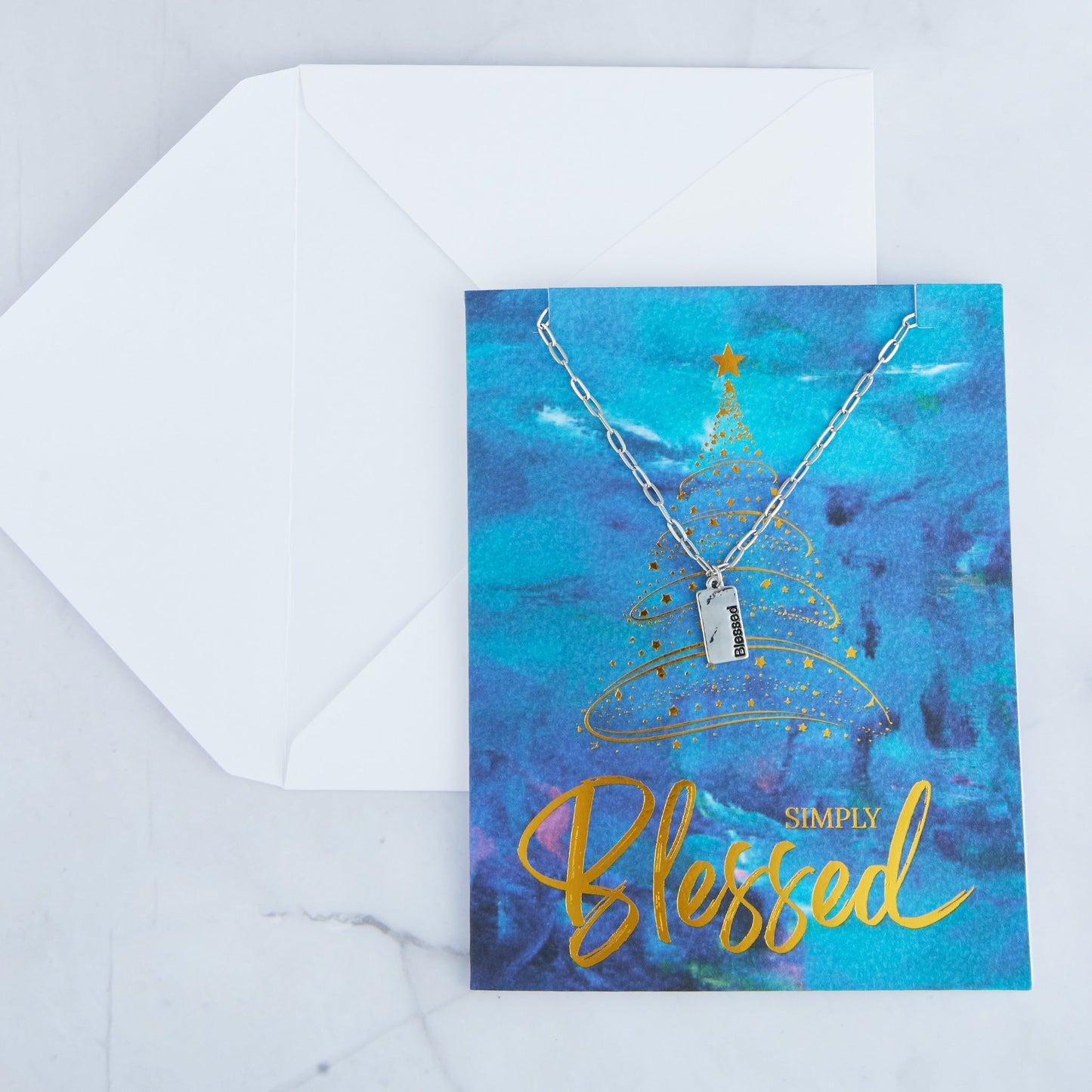 Amira Simply Blessed Greeting Card with Pendant Necklace