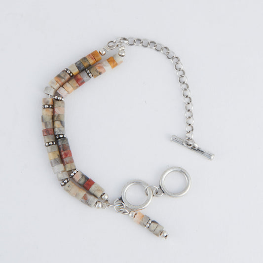 Wild Spirit Darby Agate Multi Row Beaded Bracelet
