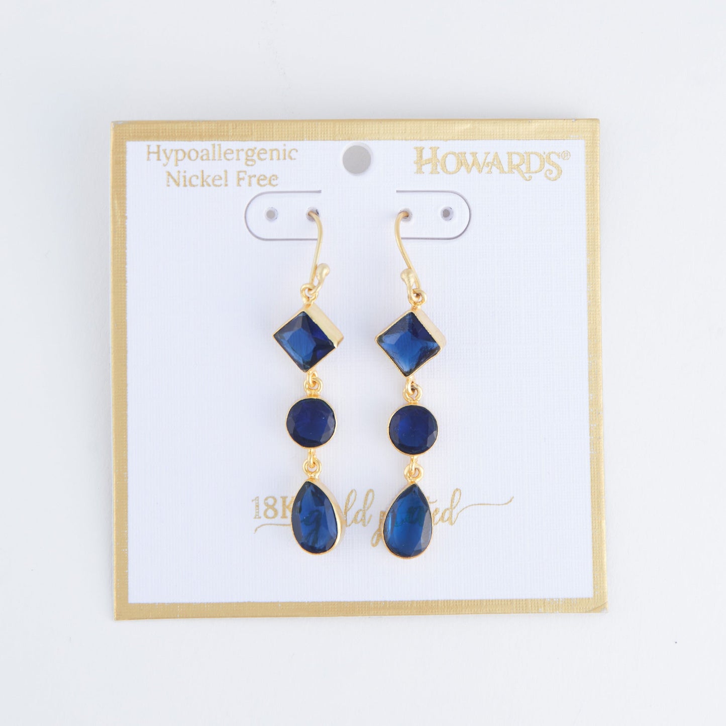 Tahani 18K Gold Linked Quartz Gemstone Drop Earrings