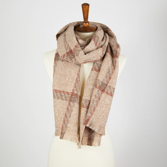 Cameron Wool Blend Windowpane Winter Scarf