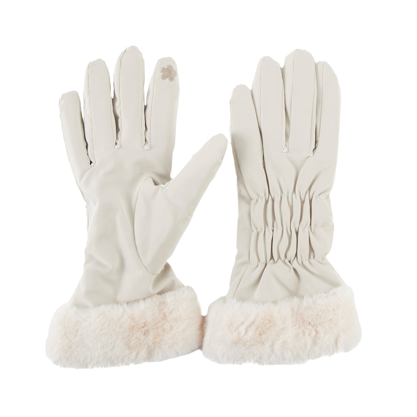 Spencer Faux Fur Cuff Texting Winter Gloves