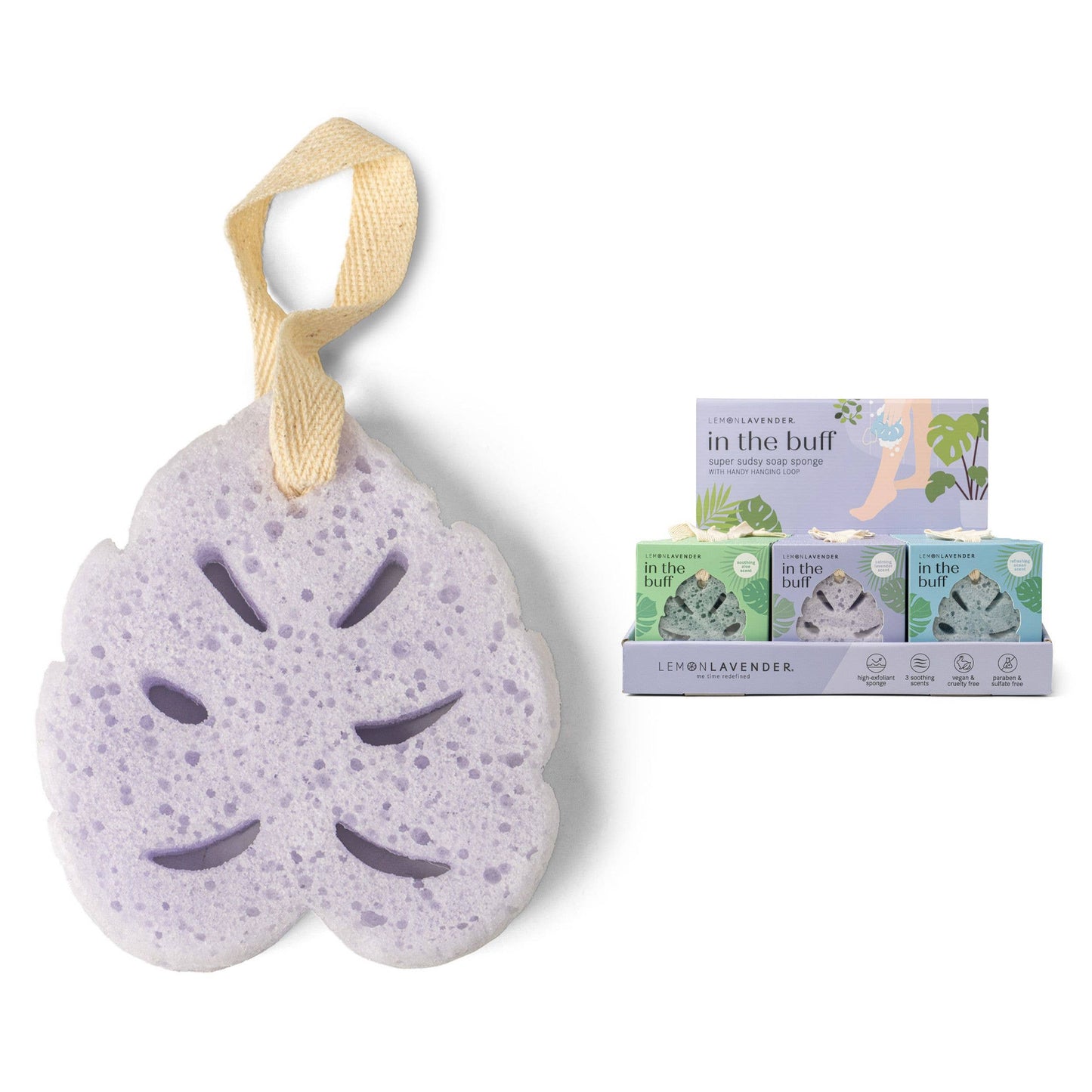 In The Buff Super Sudsy Soap Sponge - Lemon Lavender
