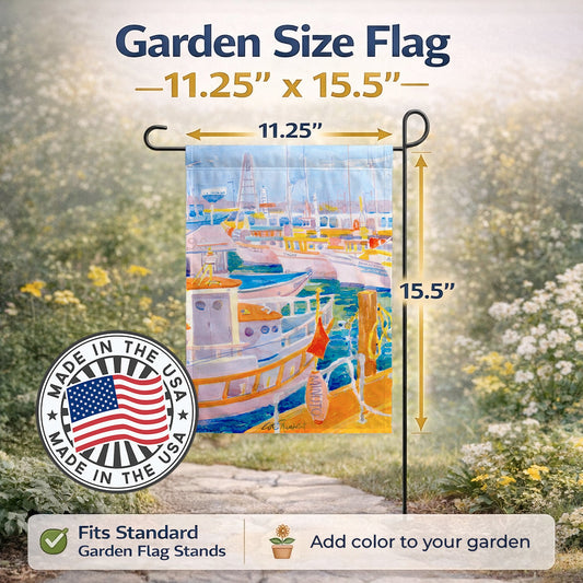 Shirmp Boats Garden Flag – Decorative Outdoor Yard Flag