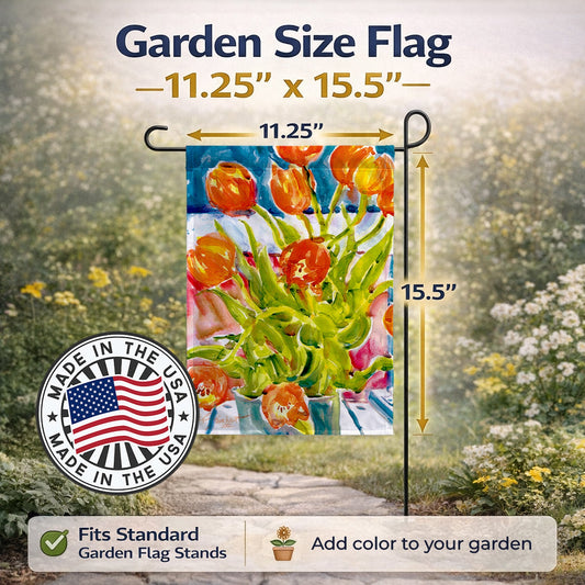 Flowers - Tulips Garden Flag – Decorative Outdoor Yard Flag