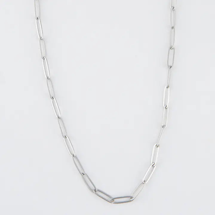 18" Paperclip Chain Necklace Narelle Waterproof Jewelry