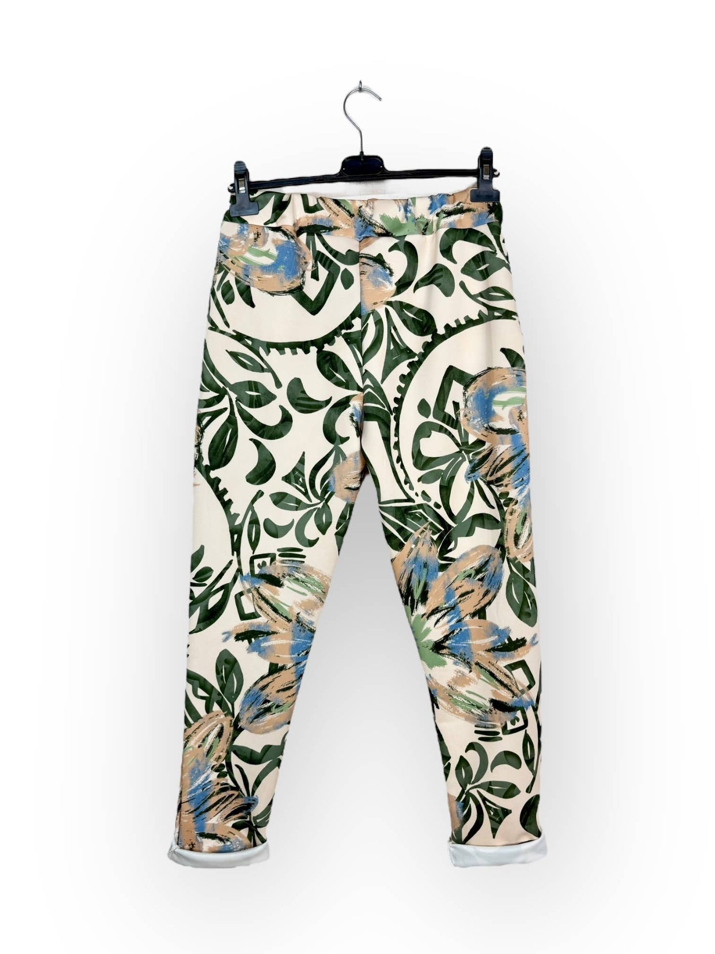 Floral Patterned pantajogg - Jog Pant Made in Italy