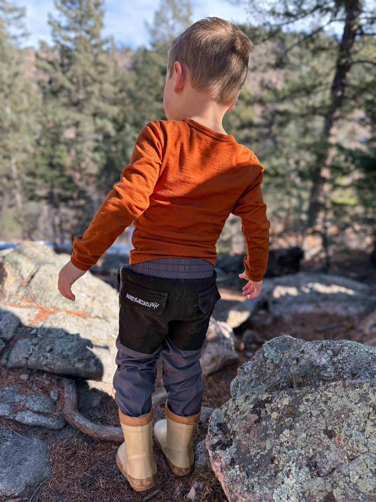 children's Hiking pants- water resistant grey