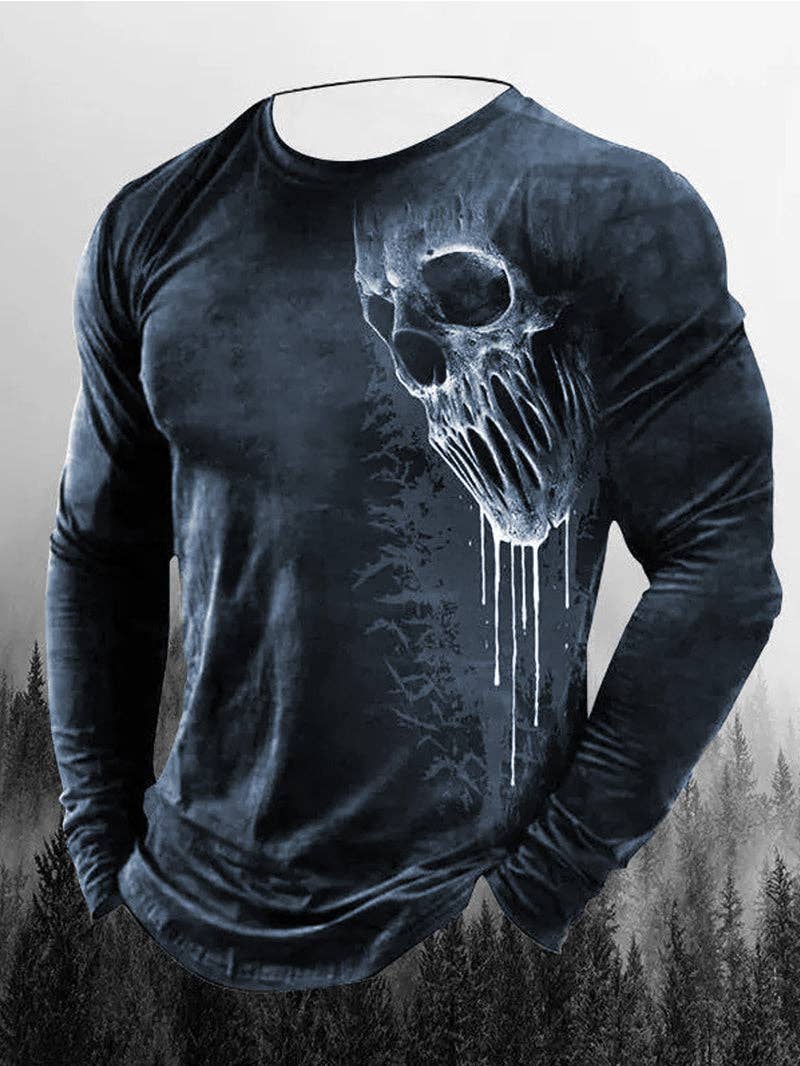 Skull Retro Long Sleeves T-Shirt