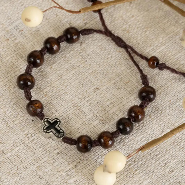 Jordan Unisex Inspirational Adjustable Beaded Cross Bracelet by Howard's
