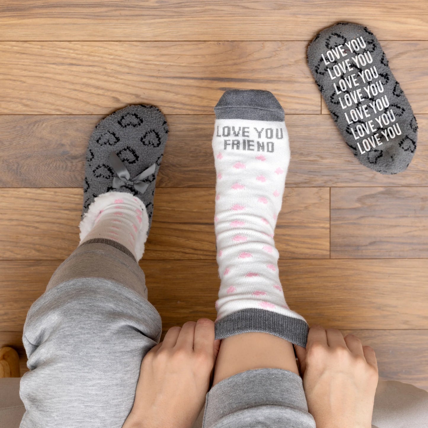 Love You Friend - Slipper & Sock Gift Set