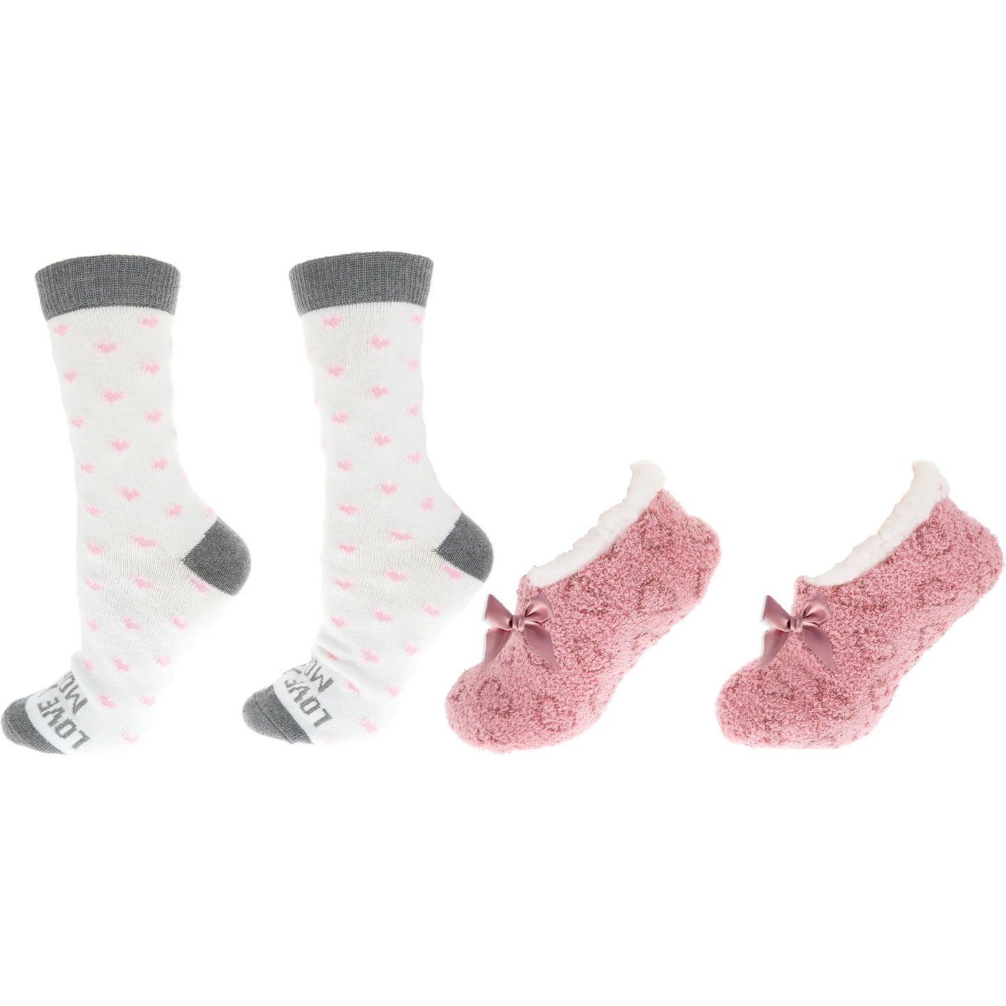 Love You Mom - Slipper & Sock Gift Set