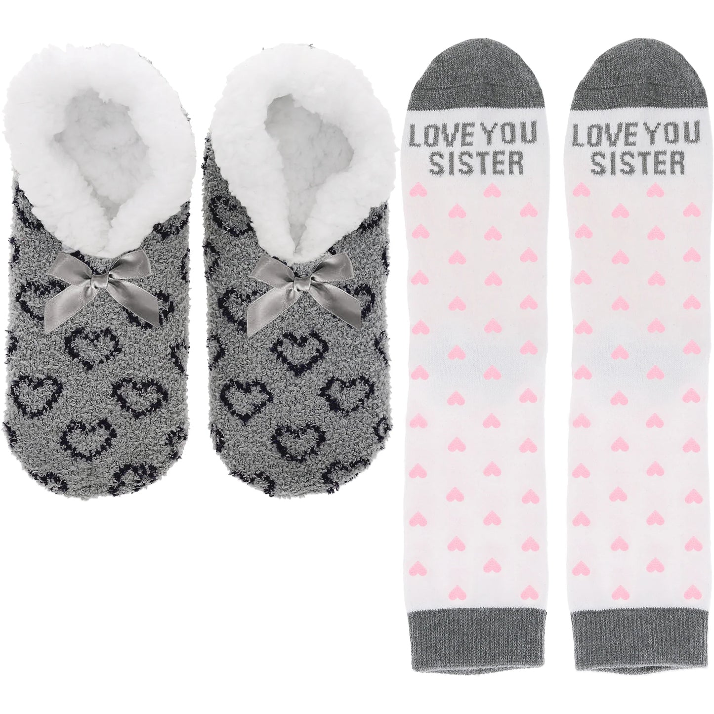 Love You Sister - Slipper & Sock Gift Set