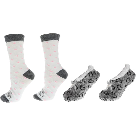 Love You Sister - Slipper & Sock Gift Set