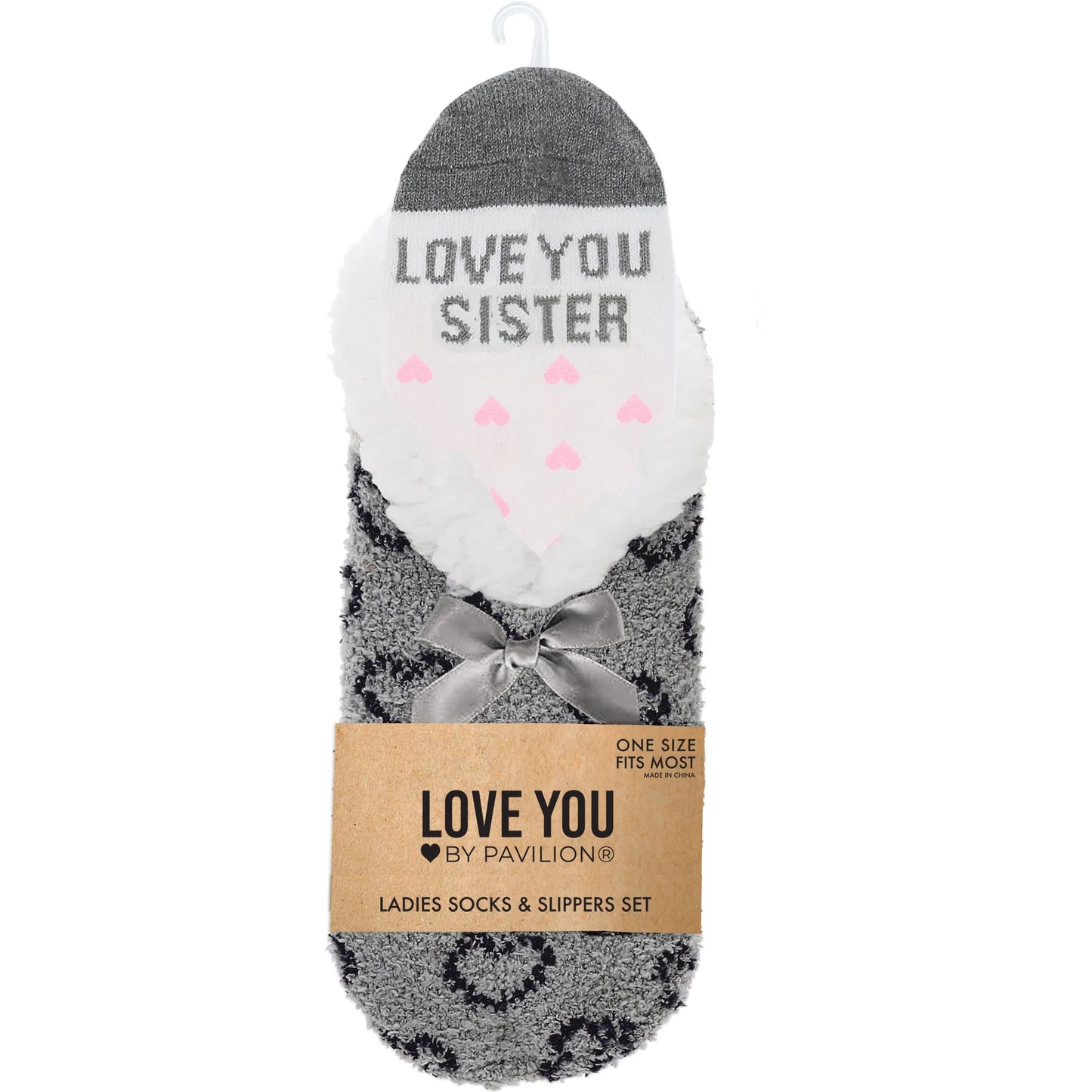 Love You Sister - Slipper & Sock Gift Set