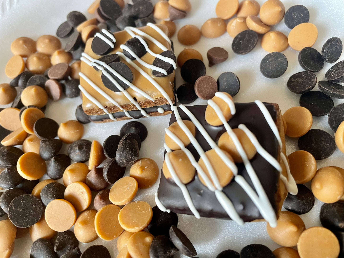 Peanut butter & Carob chip dog treat truffles - YumYum4DOGS