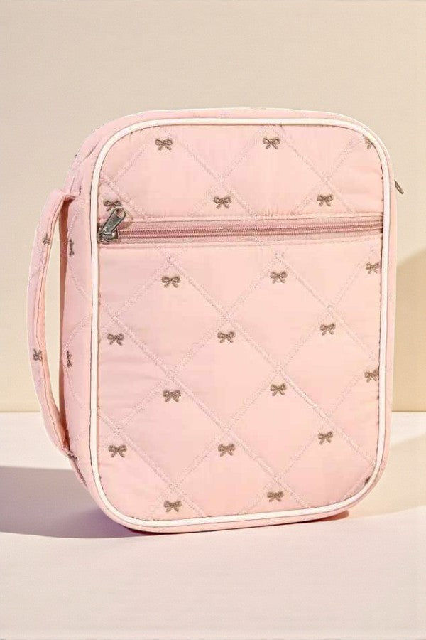 SC - Pink and Brown Bow Bible Cover