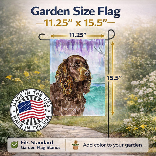 American Water Spaniel Garden Flag – Decorative Outdoor Yard Flag