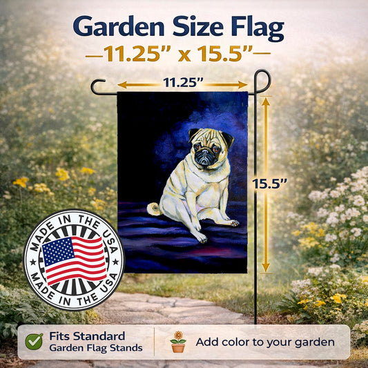 Pug Penny for your thoughts Garden Flag – Decorative Outdoor Yard Flag