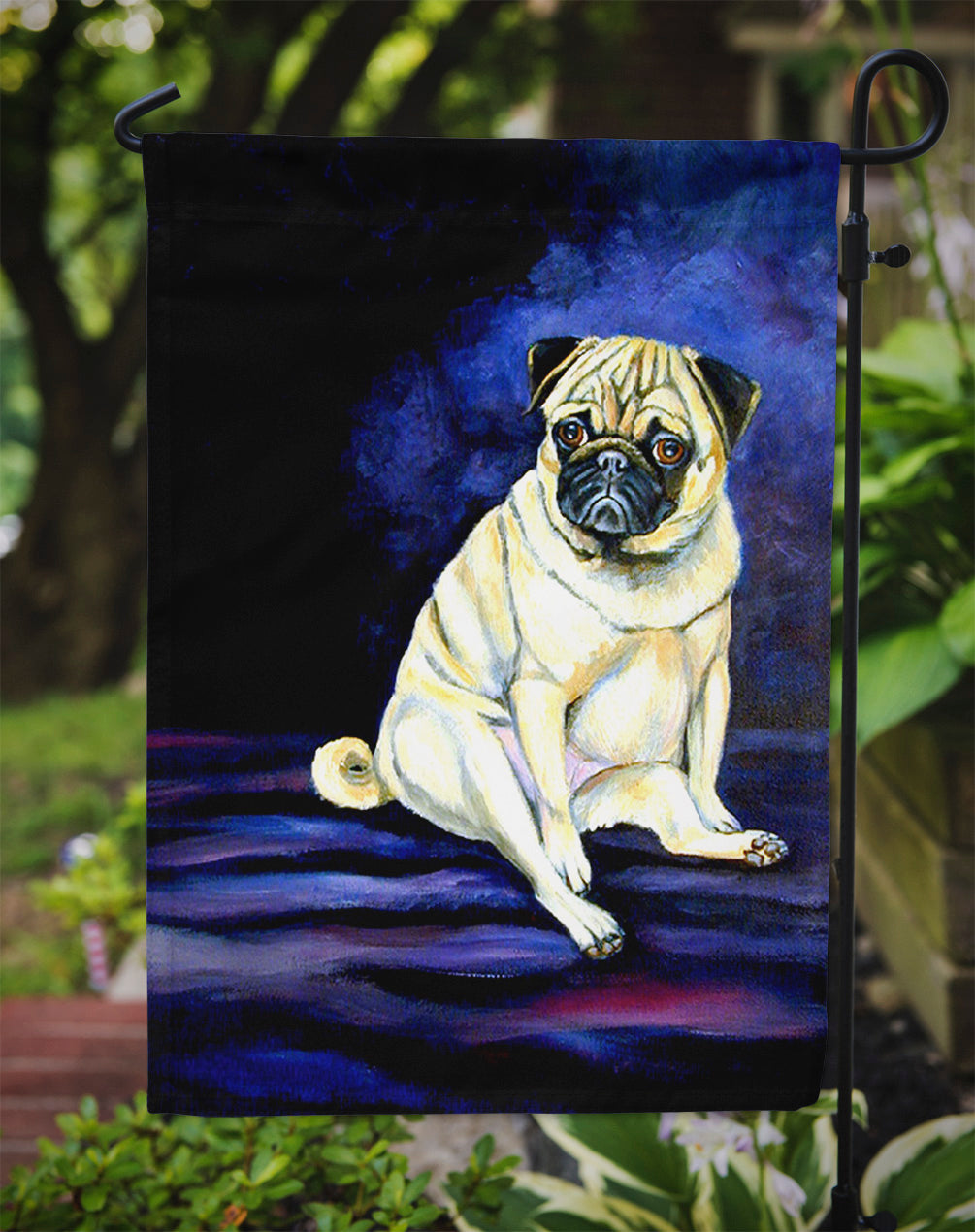 Pug Penny for your thoughts Garden Flag – Decorative Outdoor Yard Flag