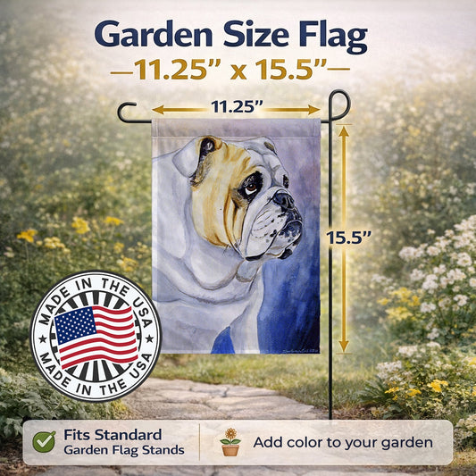 English Bulldog Garden Flag – Decorative Outdoor Yard Flag