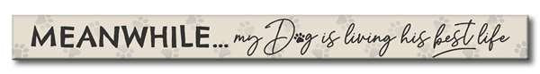 MEANWHILE - MY DOG - WHITE SKINNIES 1.5X16 Sign