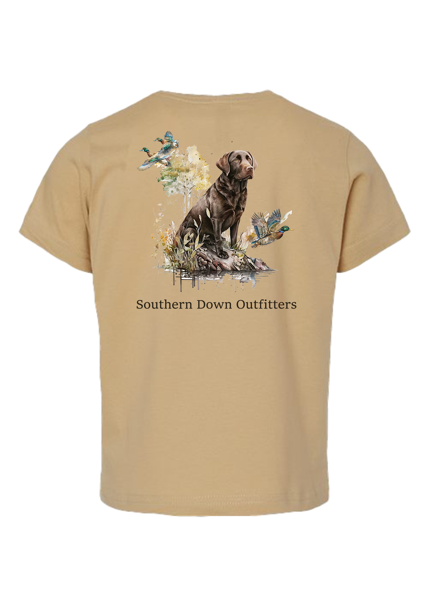 Chocolate Lab Toddler Southern Down Outfitters Short Sleeve Tee