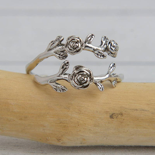 Retro Two Rose Rings