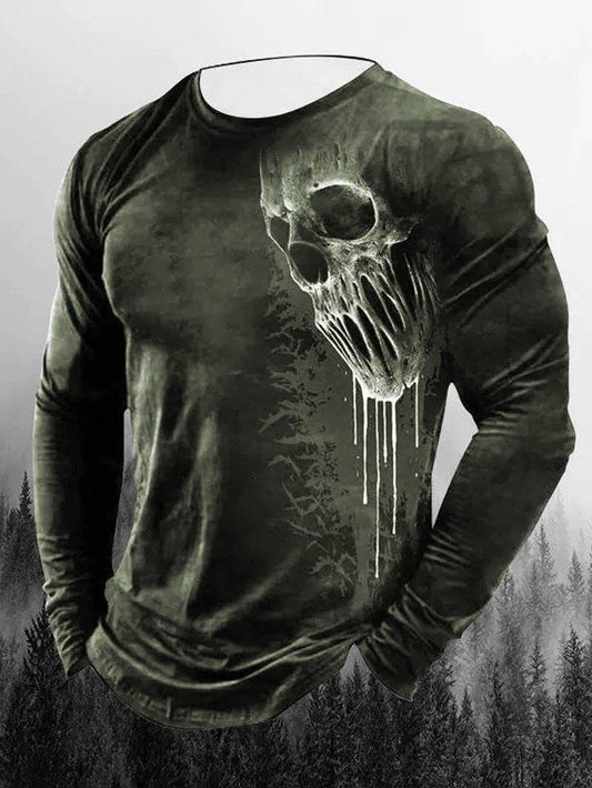Skull Retro Long Sleeves T-Shirt