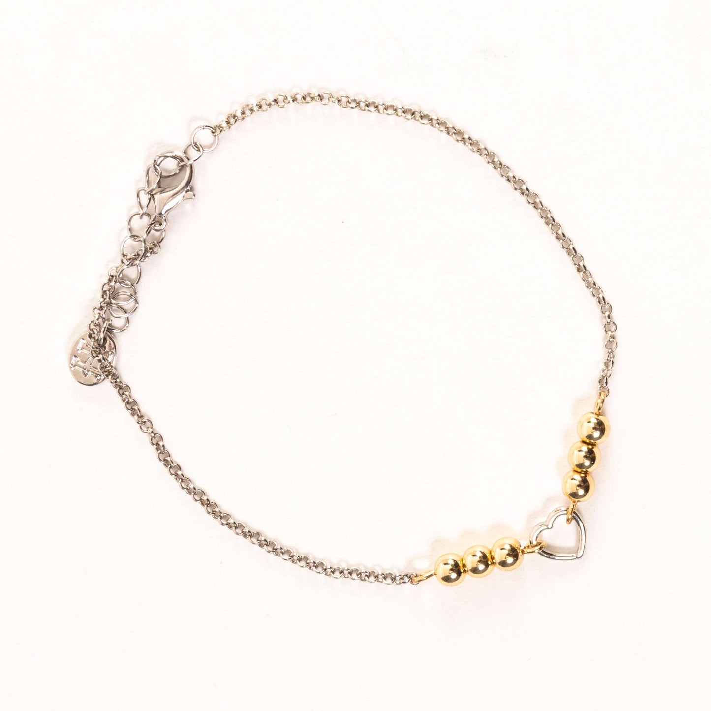 Elsie & Zoey Alexis Beaded Heart Anklet