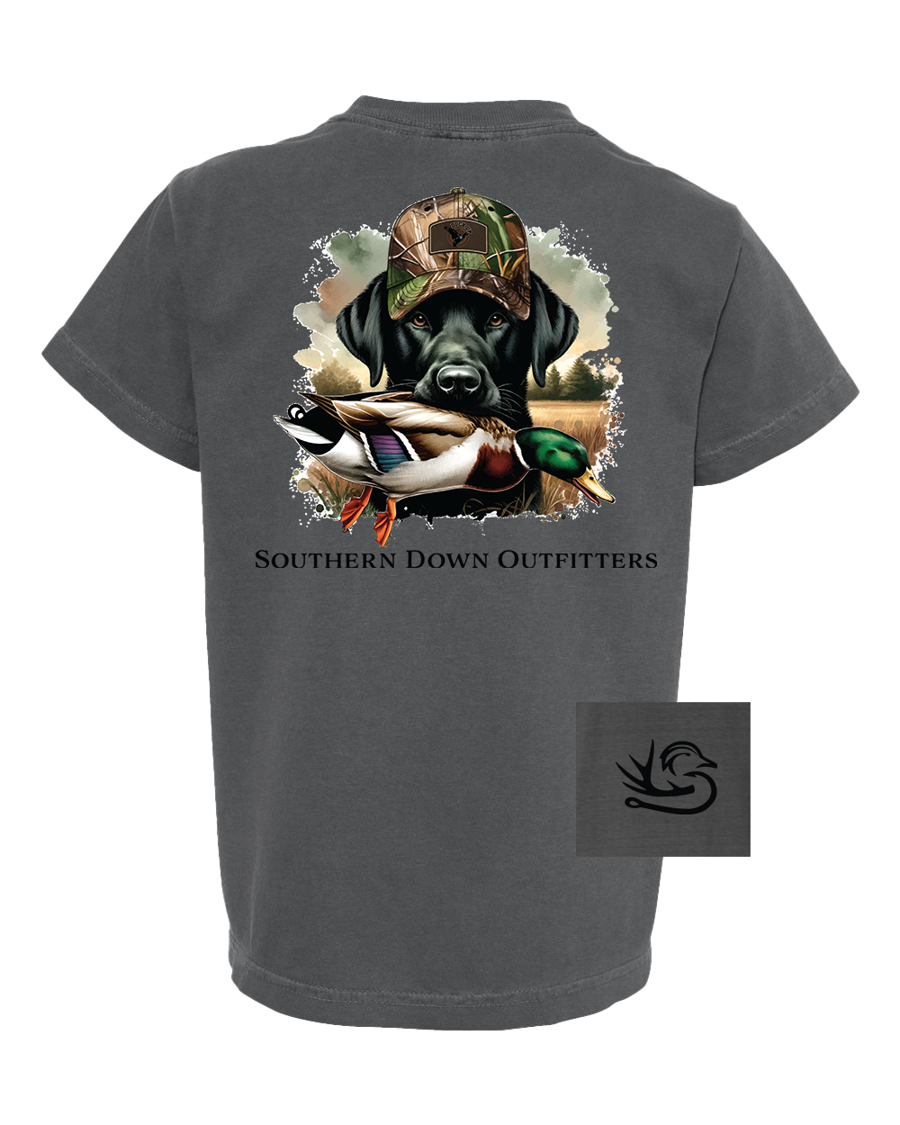 Duck Hat Dog Youth Southern Down Outfitters Short Sleeve Tee