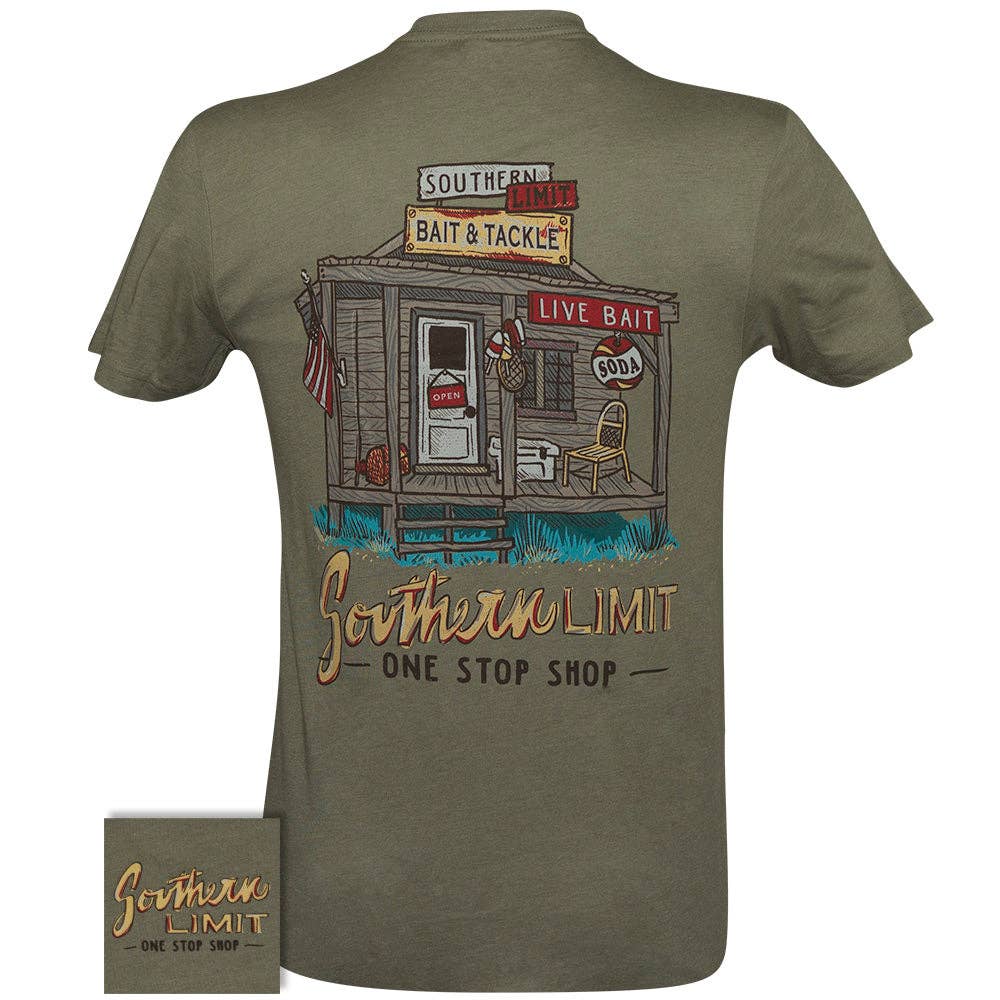 Southern Limit Bait ~and Tackle Mens Southern Graphic Tees