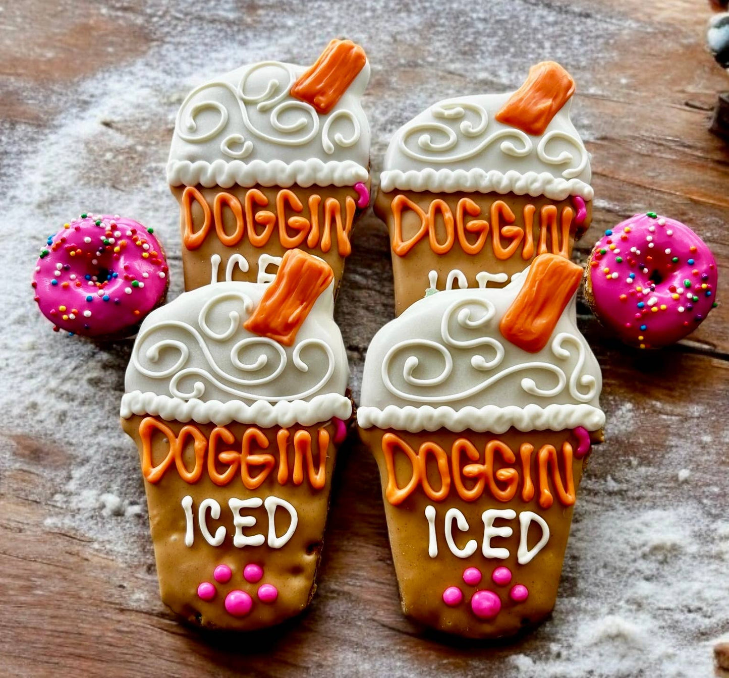 DOGGIN’ ICED coffee dog treats - YumYum4DOGS