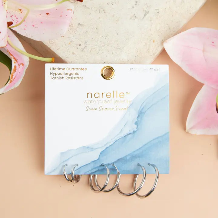 Clasic Hoop TrioEarrings Narelle Waterproof Jewelry