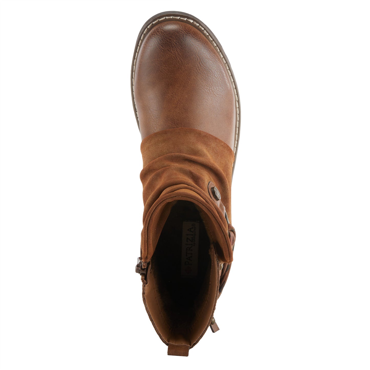GOSSIFLEUR - Camel Short Different Texture Boot by Patrizia