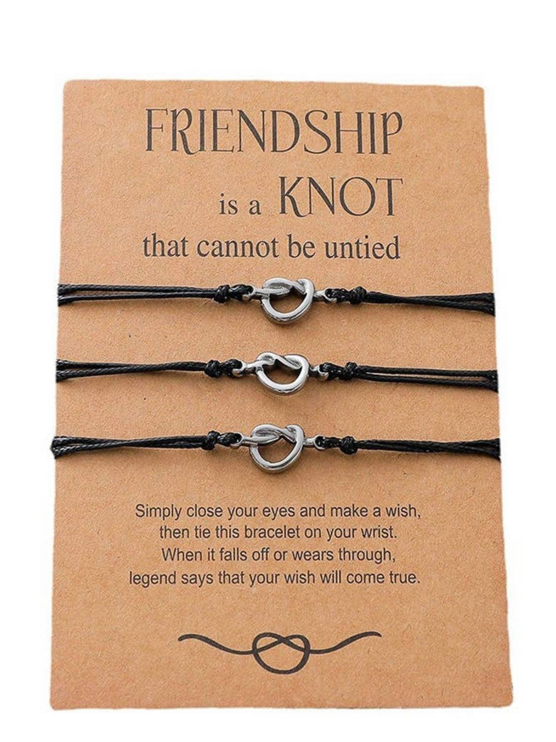 Stainless Steel Friendship Knot Braided Bracelets