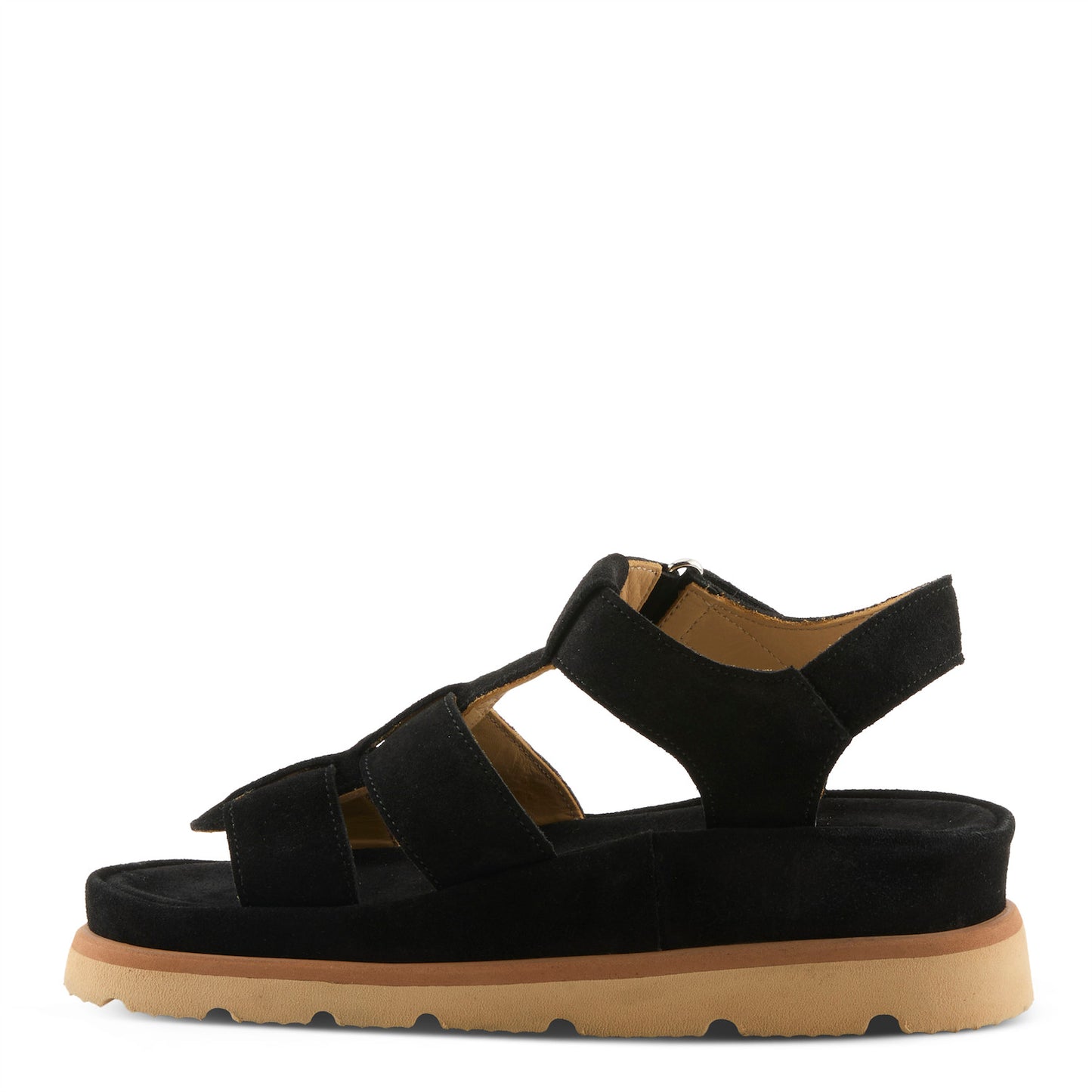 ANNIEROSE Black suede Gladiator Sandal by Spring Step from Spring Step Shoes