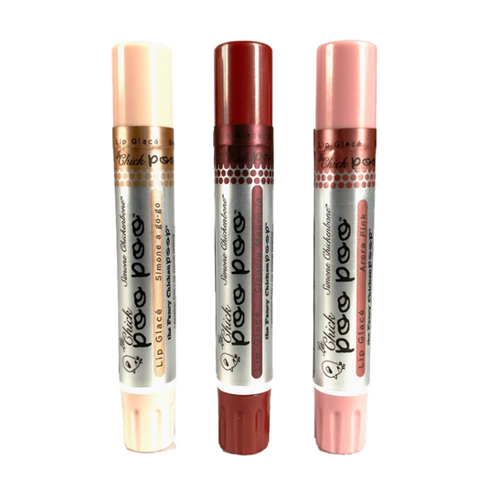 Trio Pack LA CHICK POO POO LIP SHIMMER Lip Gloss