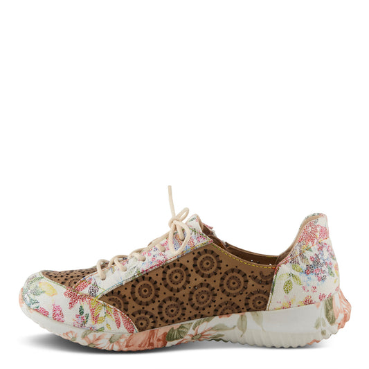 Jazzie Beige Multi lightweight Leather sneaker Combo by L`ARTISTE