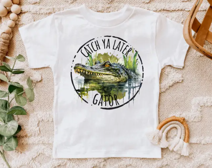 Catch Ya Later Gator Southern Bayou Kids Tee Shirt