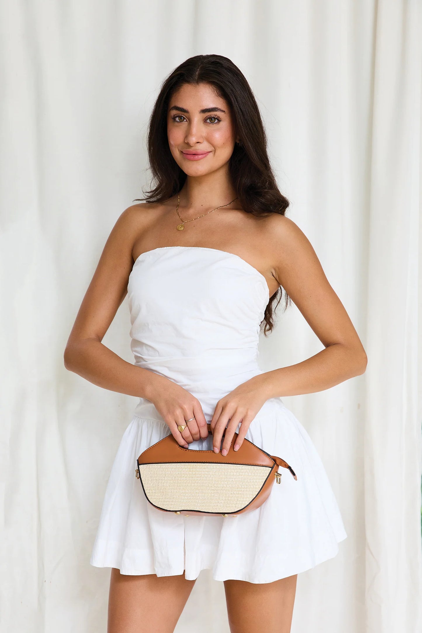 Cece Vegan Straw Bucket Bag by Jen & Co