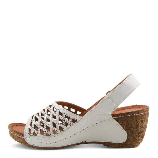 Denair White wedge slingback sandal by Spring Step from Spring Step Shoes