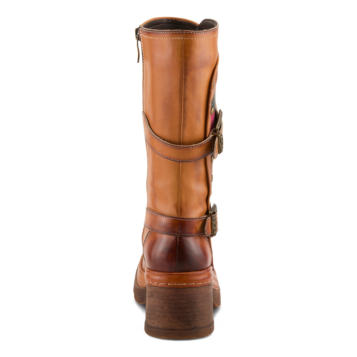Cool Vibes Camel show stopping hand-painted leather boot by L`ARTISTE