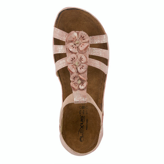 Adede Champagne European inspired Sandal by Flexus