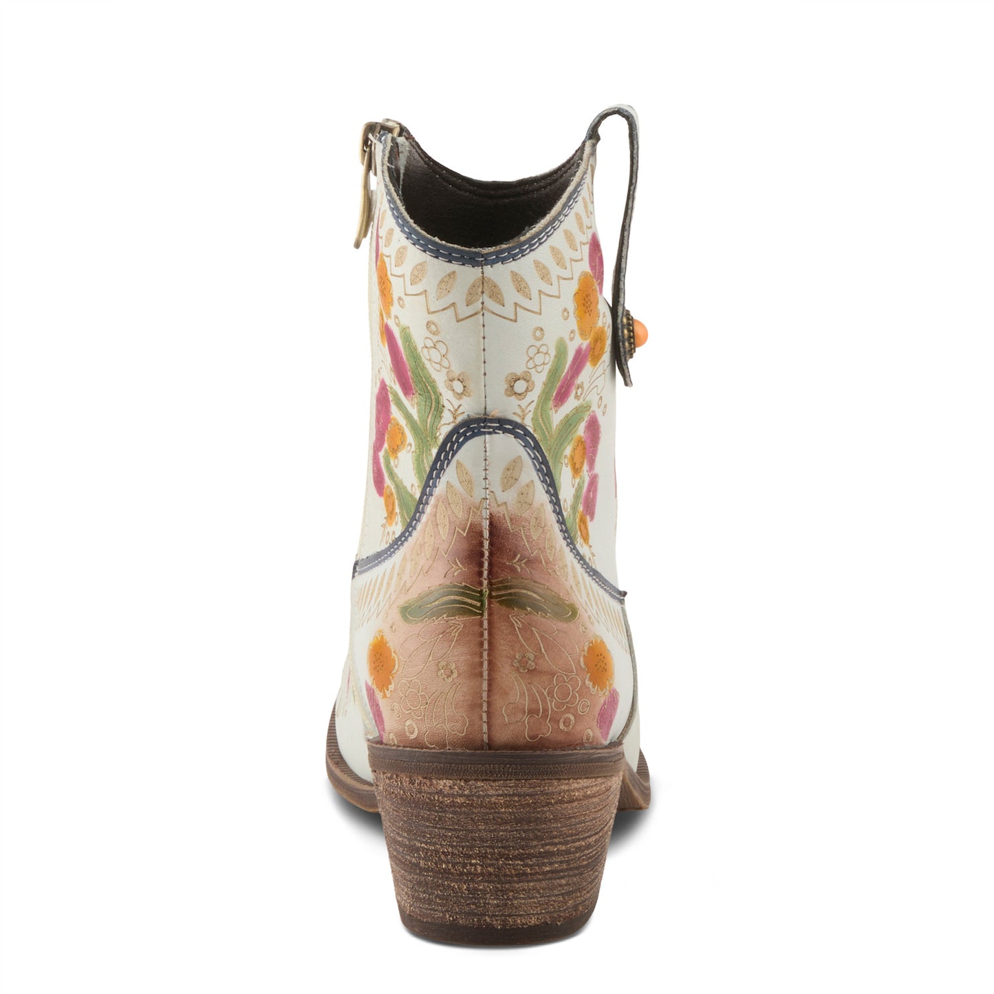 GALOP FLORAL BOOTIE in WhiteCowgirl Boot BY L`Artiste