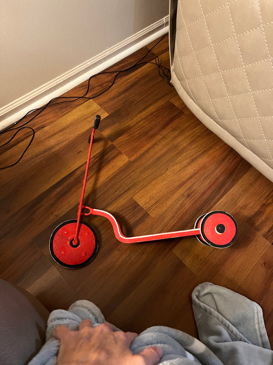 Red and Black Vintage Scooter